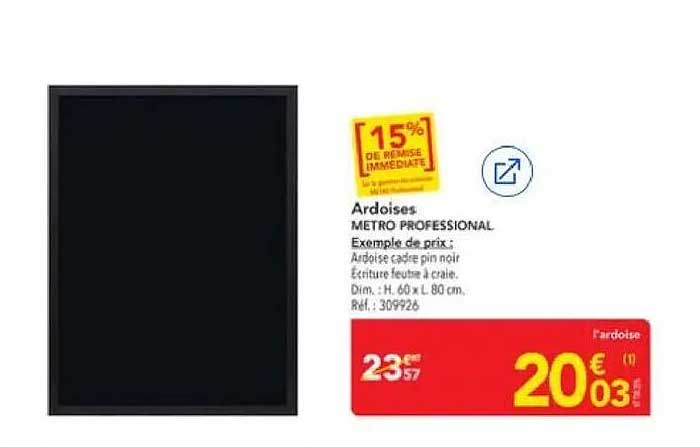 Ardoises METRO PROFESSIONAL