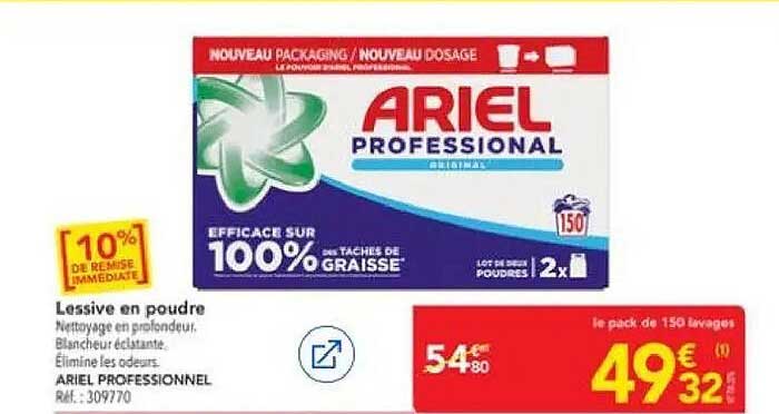 ARIEL PROFESSIONAL Lessive en poudre