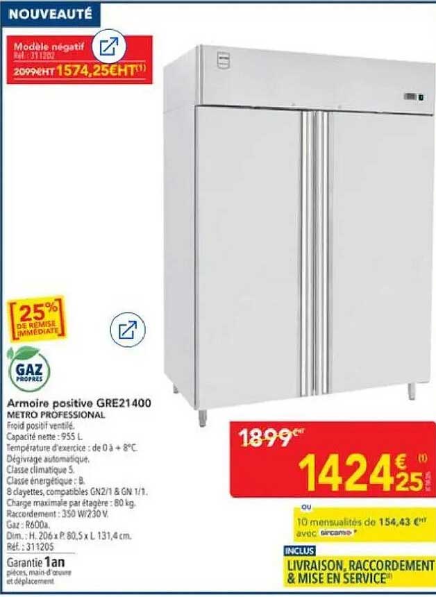 Armoire positive GRE21400 METRO PROFESSIONAL