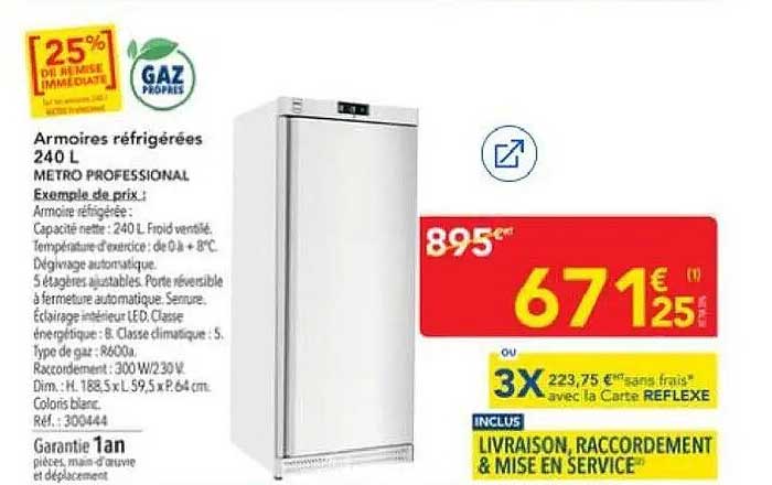 Armoires réfrigérées 240 L METRO PROFESSIONAL