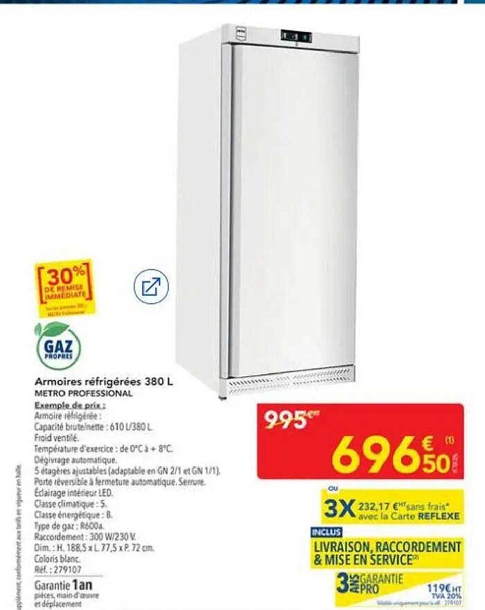 Armoires réfrigérées 380 L METRO PROFESSIONAL