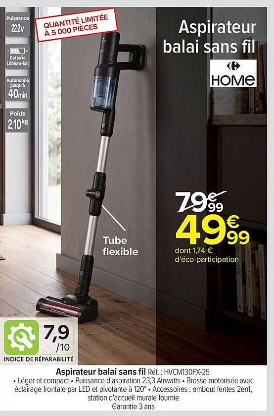 Aspirateur balai sans fil
