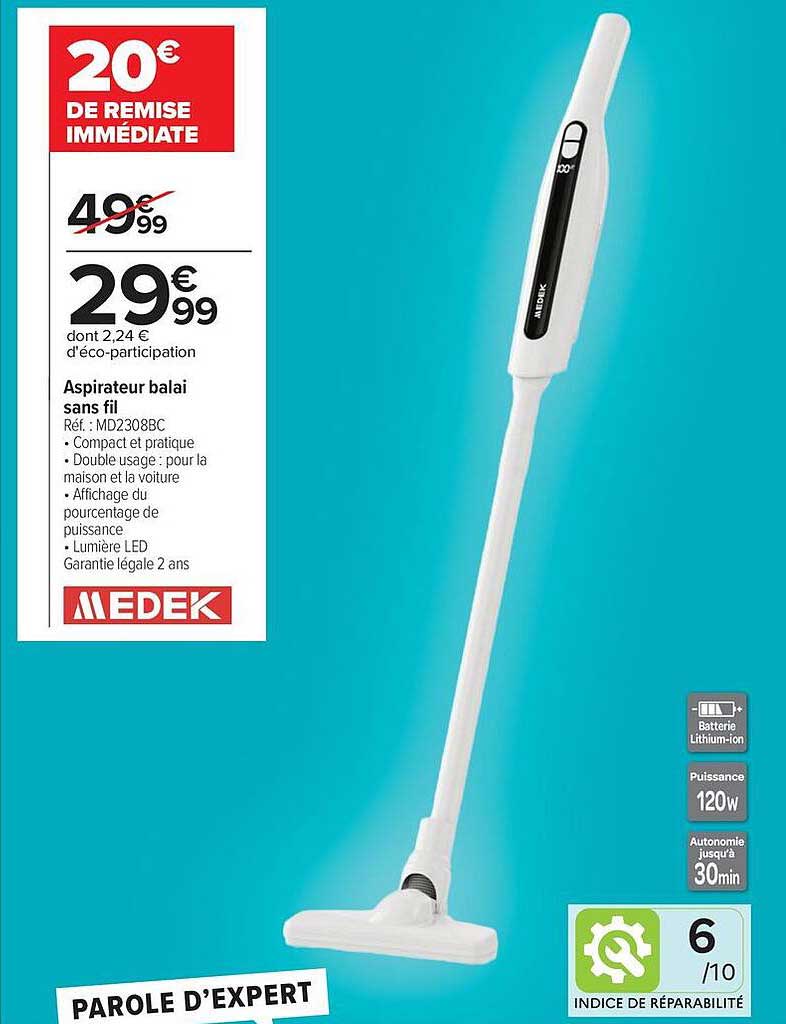 Aspirateur balai sans fil