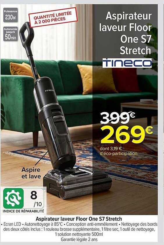Aspirateur laveur Floor One S7 Stretch