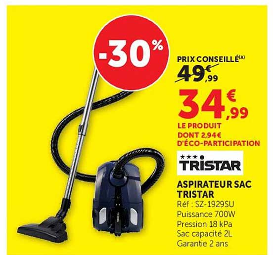 ASPIRATEUR SAC TRISTAR