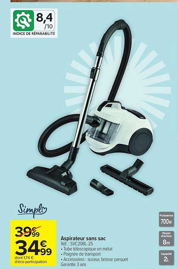 Aspirateur sans sac