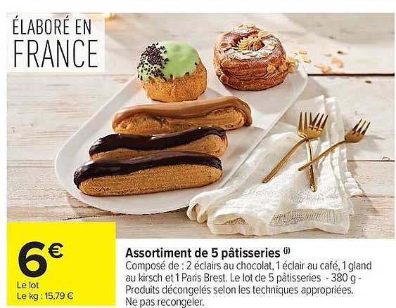 Assortiment de 5 pâtisseries