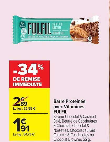 Barre Protéinée avec Vitamines FULFIL