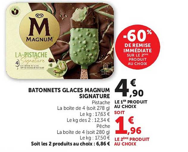 BATONNETS GLACES MAGNUM SIGNATURE Pistache
