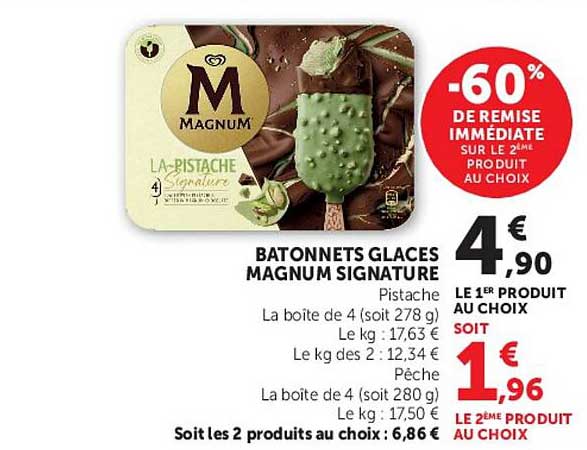 BATONNETS GLACES MAGNUM SIGNATURE Pistache