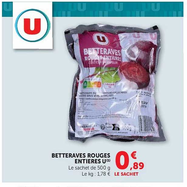 BETTERAVES ROUGES ENTIÈRES U