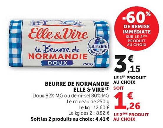 BEURRE DE NORMANDIE ELLE & VIRE (2)