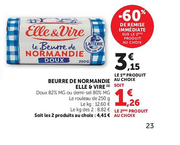 BEURRE DE NORMANDIE ELLE & VIRE