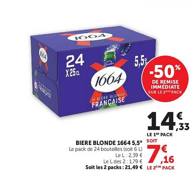 BIERE BLONDE 1664 5,5°