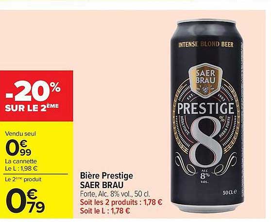 Bière Prestige SAER BRAU