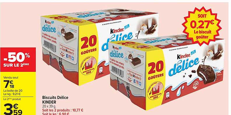 Biscuits Délice KINDER