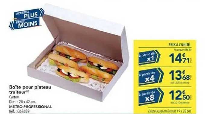 Boîte pour plateau traiteur