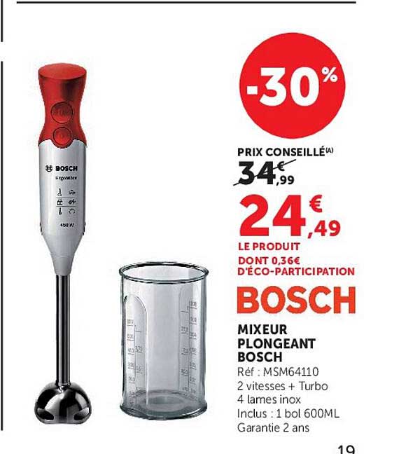 BOSCH MIXEUR PLONGEANT BOSCH