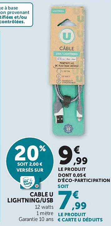 CABLE U LIGHTNING/USB