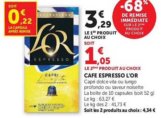 CAFE ESPRESSO L'OR