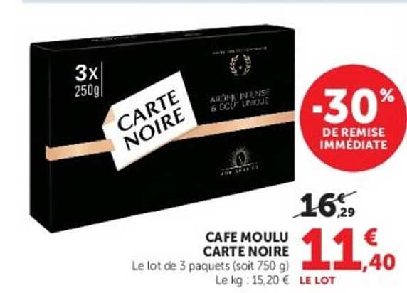 CAFE MOULU CARTE NOIRE
