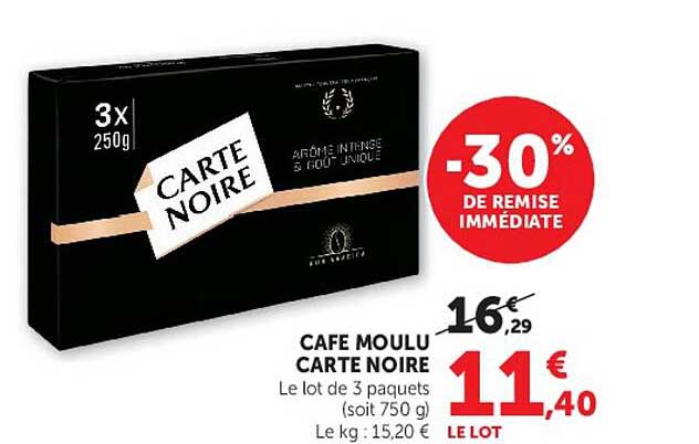 CAFE MOULU CARTE NOIRE