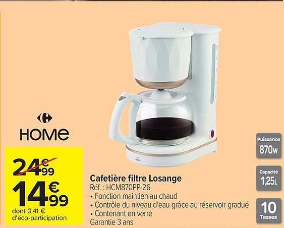 Cafetière filtre Losange