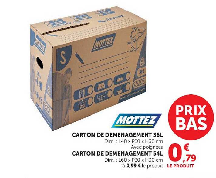 CARTON DE DEMENAGEMENT 36L