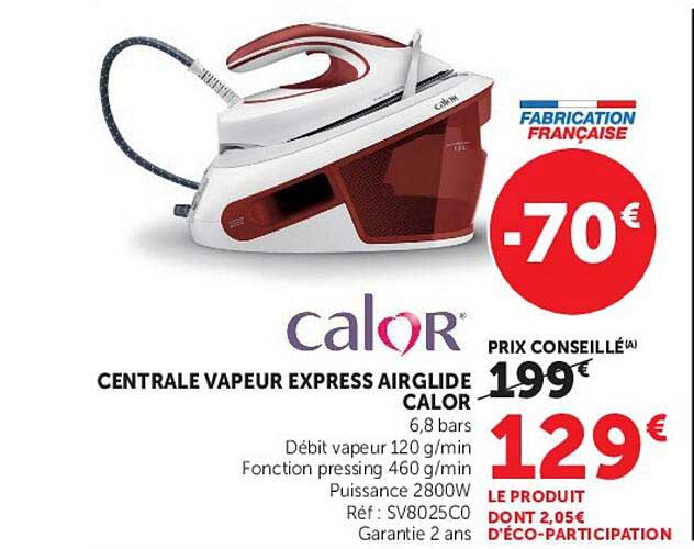 CENTRALE VAPEUR EXPRESS AIRGLIDE CALOR