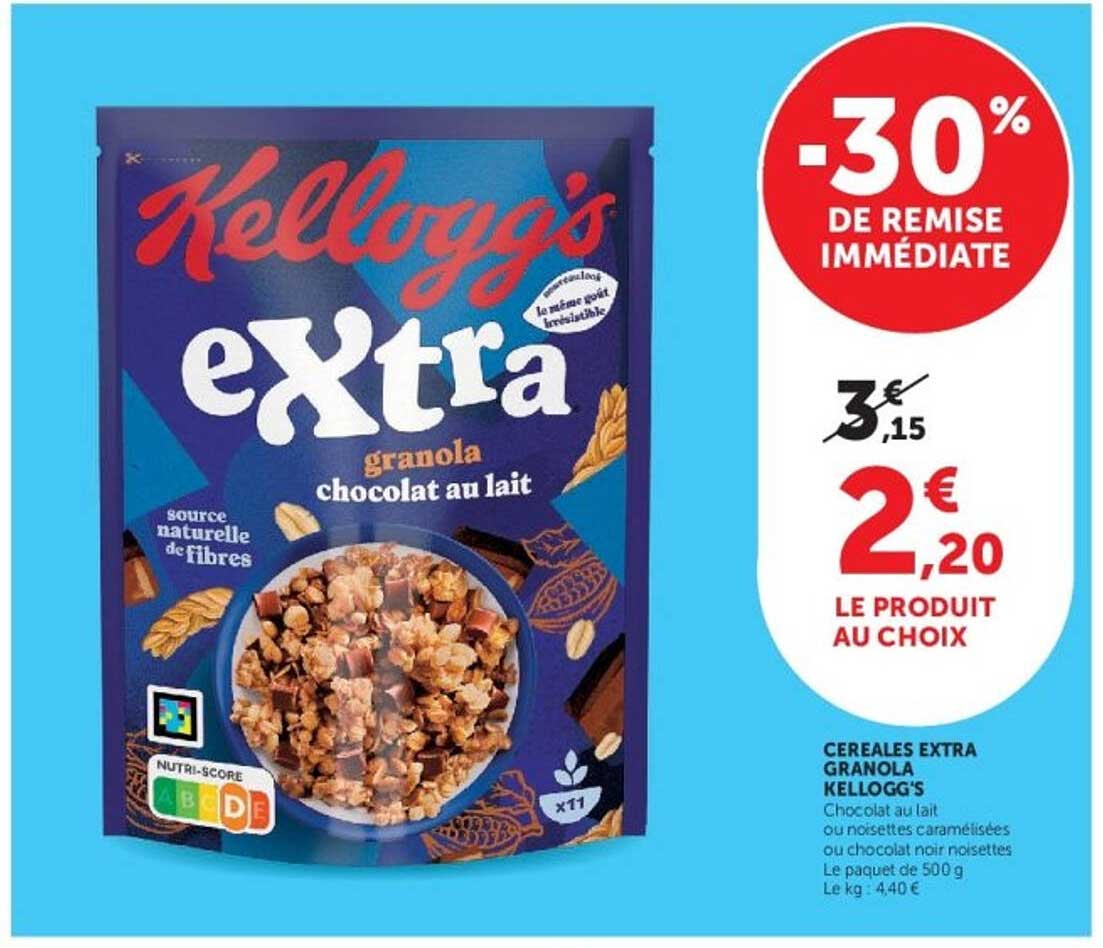 CEREALES EXTRA GRANOLA KELLOGG'S