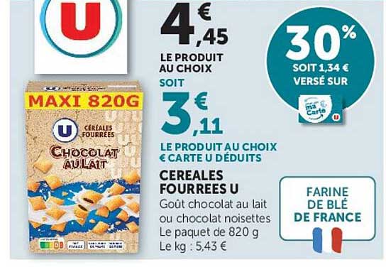 CEREALES FOURREES U