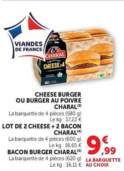 CHEESE BURGER OU BURGER AU POIVRE CHARAL(3)
