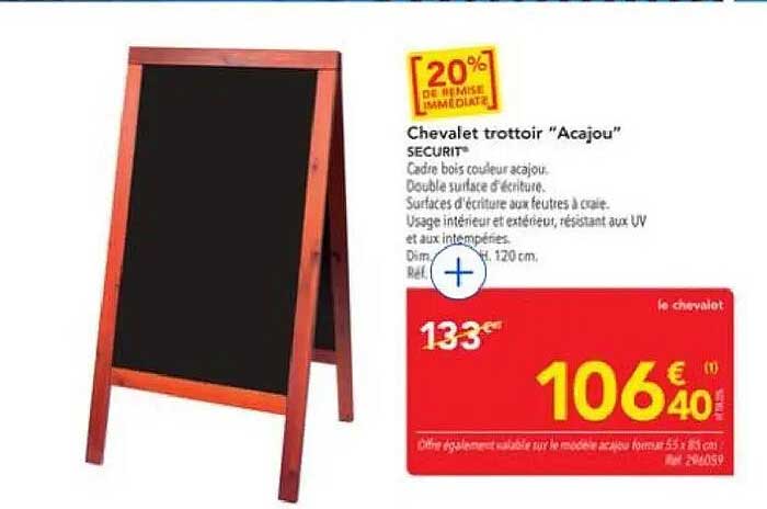 Chevalet trottoir “Acajou” SECURIT