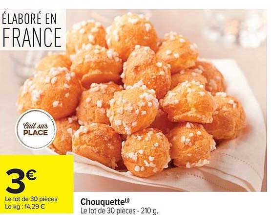 Chouquette(s) Le lot de 30 pièces - 210 g.