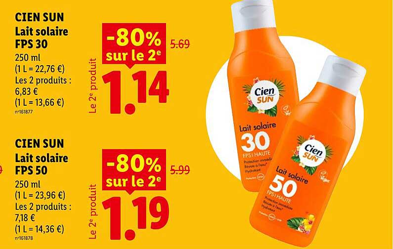 CIEN SUN Lait solaire FPS 30 250 ml