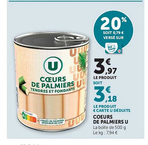 COEURS DE PALMIERS U