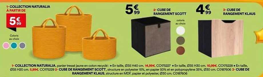 COLLECTION NATURALIA À PARTIR DE 5€99