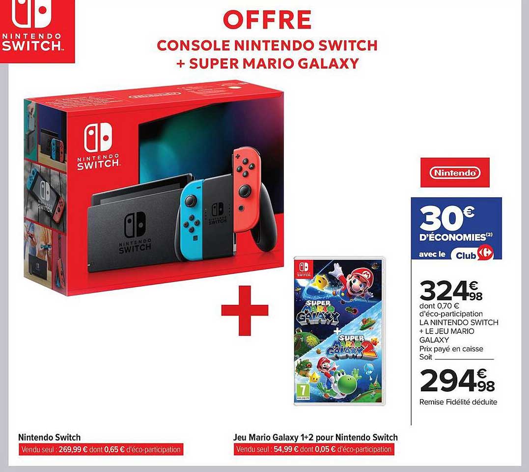 CONSOLE NINTENDO SWITCH + SUPER MARIO GALAXY