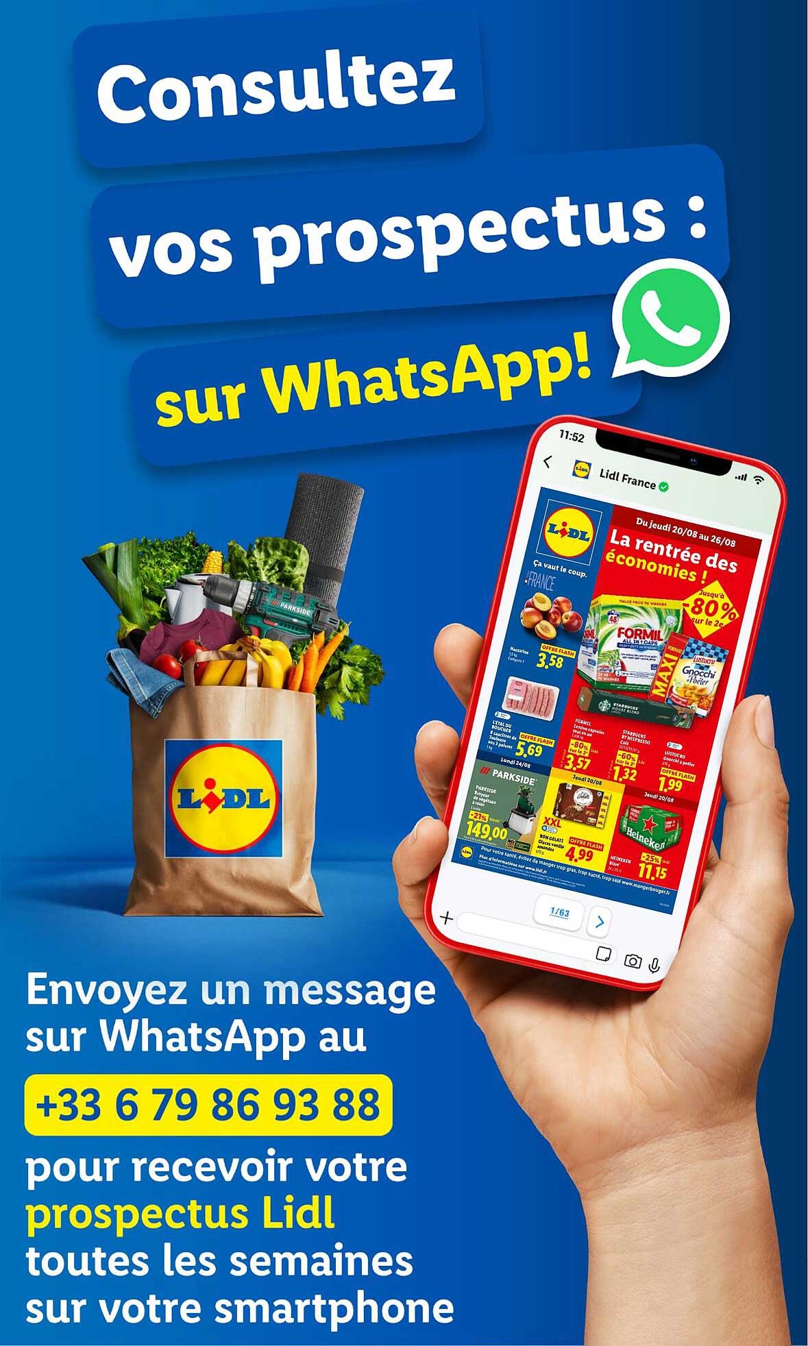 Consultez vos prospectus : sur WhatsApp!