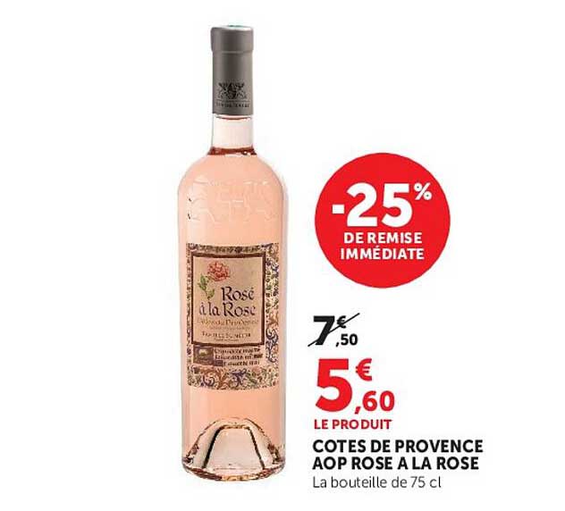 COTES DE PROVENCE AOP ROSE A LA ROSE