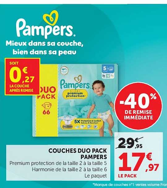 COUCHES DUO PACK PAMPERS