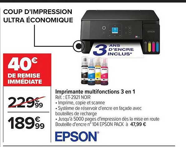 COUP D'IMPRESSION ULTRA ÉCONOMIQUE