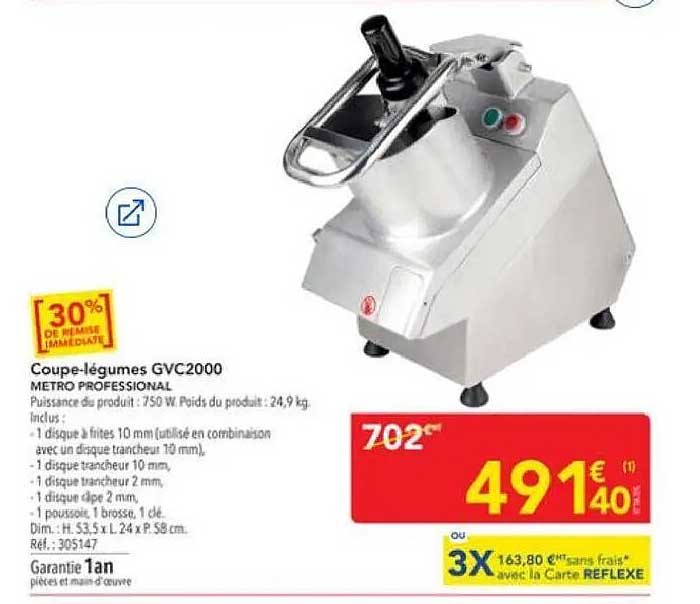 Coupe-légumes GVC2000 METRO PROFESSIONAL