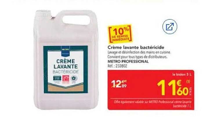 Crème lavante bactéricide