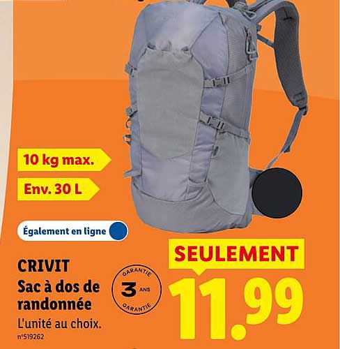 CRIVIT Sac à dos de randonnée