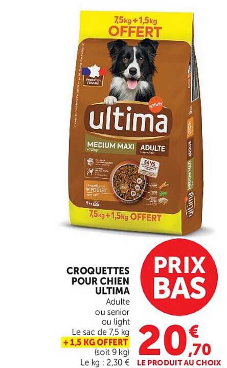 CROQUETTES POUR CHIEN ULTIMA