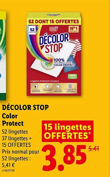 DÉCOLOR STOP Color Protect 52 lingettes 37 lingettes + 15 OFFERTES