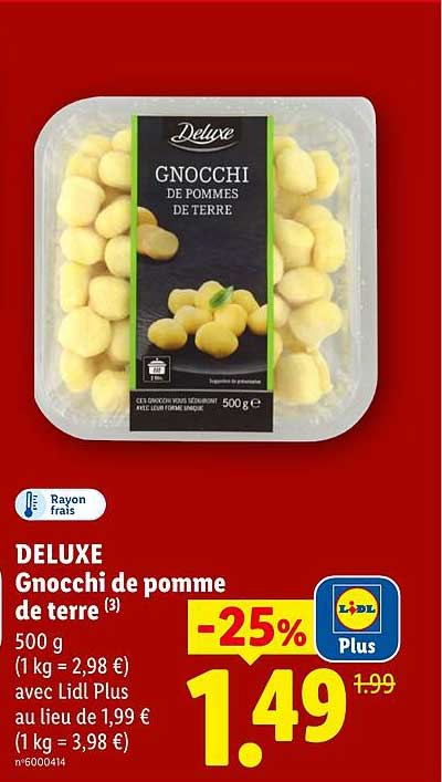 DELUXE Gnocchi de pomme de terre
