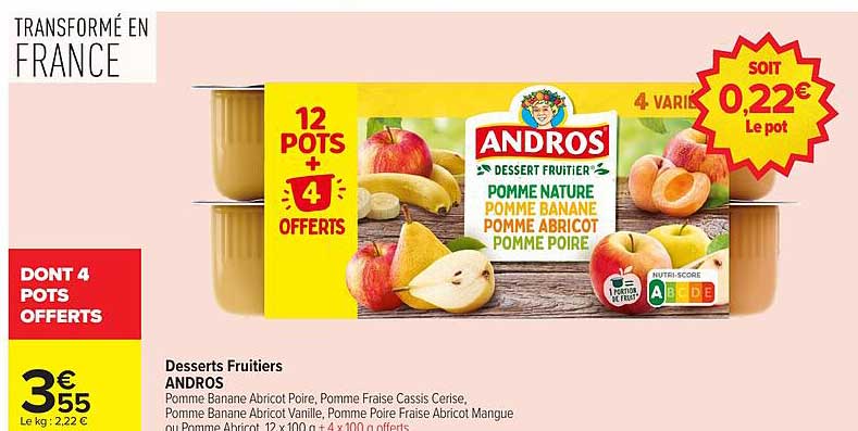 Desserts Fruitiers ANDROS