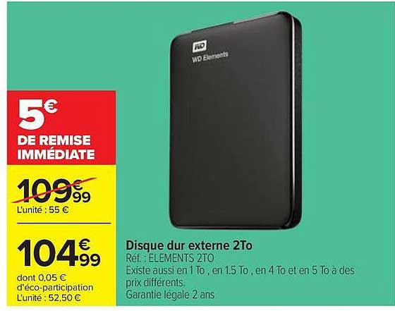 Disque dur externe 2To